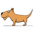 Cute cartoon dog. Vector illustration