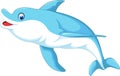 Cute cartoon dolphin Royalty Free Stock Photo