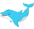 Cute cartoon dolphin Royalty Free Stock Photo