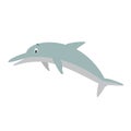 Cute cartoon dolphin vector illustration Royalty Free Stock Photo