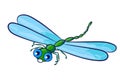 Cute cartoon dragonfly Royalty Free Stock Photo