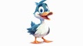 Cute Cartoon Duck Animation Vector Illustration