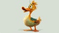 Cute Cartoon Duck Animation Vector Illustration
