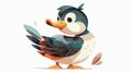 Cute Cartoon Duck Animation Vector Illustration