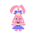 Cute cartoon easter bunny