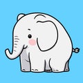 cute cartoon elefant animal vector