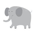 Cute cartoon elephant isolated on white background Royalty Free Stock Photo