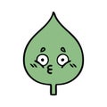 cute cartoon expressional leaf