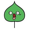 cute cartoon expressional leaf