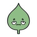cute cartoon expressional leaf Royalty Free Stock Photo