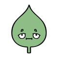 cute cartoon expressional leaf