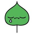 cute cartoon expressional leaf