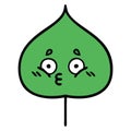 cute cartoon expressional leaf Royalty Free Stock Photo
