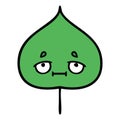 cute cartoon expressional leaf