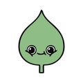 cute cartoon expressional leaf Royalty Free Stock Photo