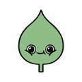 cute cartoon expressional leaf