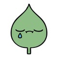 cute cartoon expressional leaf Royalty Free Stock Photo