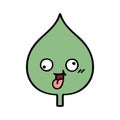 cute cartoon expressional leaf Royalty Free Stock Photo
