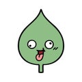 cute cartoon expressional leaf