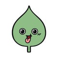 cute cartoon expressional leaf