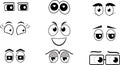 Cute cartoon eyes in Vector Royalty Free Stock Photo