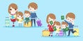 Cute cartoon family Royalty Free Stock Photo