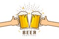 Cute cartoon of Beer Vector illustration Royalty Free Stock Photo