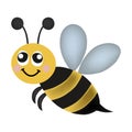 A Cute Cartoon Flying Bee Vector Illustration Royalty Free Stock Photo