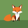 A cute cartoon fox vector illustration icon. Royalty Free Stock Photo