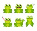 Cute cartoon frog set Royalty Free Stock Photo