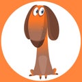 Cute cartoon  funny dog. Vector illustration Royalty Free Stock Photo