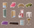 Cute cartoon furniture stickers