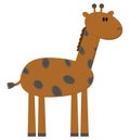 Cute Cartoon Giraffe with stitched Spots