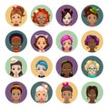 Cute cartoon girls avatars