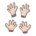 Cute Cartoon Gloves vector illustration