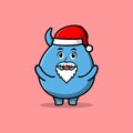 Cute Cartoon Goblin monster santa claus character Royalty Free Stock Photo