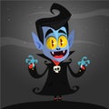Cute cartoon grim reaper isolated on white. Cute Halloween skeleton death character icon. Royalty Free Stock Photo