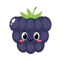 Cute cartoon happy blackberry character