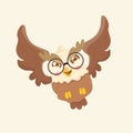 Cute cartoon hawk illustration. Royalty Free Stock Photo