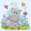 Cute Cartoon Hippo