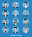 Cute cartoon human avatars set Royalty Free Stock Photo