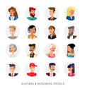 Cute cartoon human avatars set Royalty Free Stock Photo