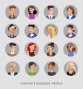 Cute cartoon human avatars set Royalty Free Stock Photo