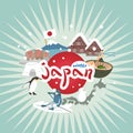 Cute cartoon japan element