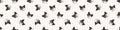 Cute cartoon Japanese bobtail kitten face seamless border pattern. Pedigree kitty breed domestic kitty background. Cat