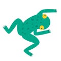 Cute cartoon jumping frog vector illustration Royalty Free Stock Photo