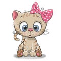 Cute Cartoon Kitten girl