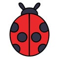 cute cartoon lady bug Royalty Free Stock Photo