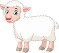Cute Cartoon lamb isolated on white background