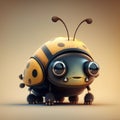 Cute Cartoon Lasy Bug Character Royalty Free Stock Photo